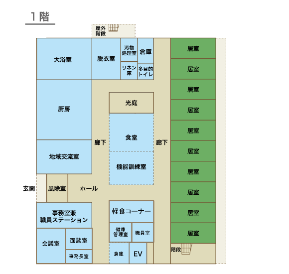 フロアー見取り図1階