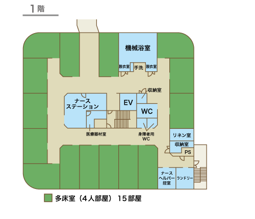 フロアー見取り図1階