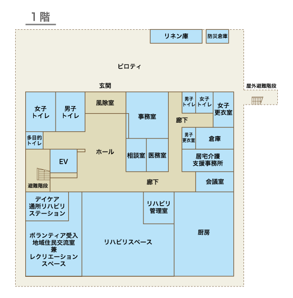 フロアー見取り図1階